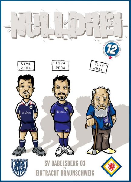 Alme Civa auf dem Cover des Stadionheftes gegen Eintracht Braunschweig 2008